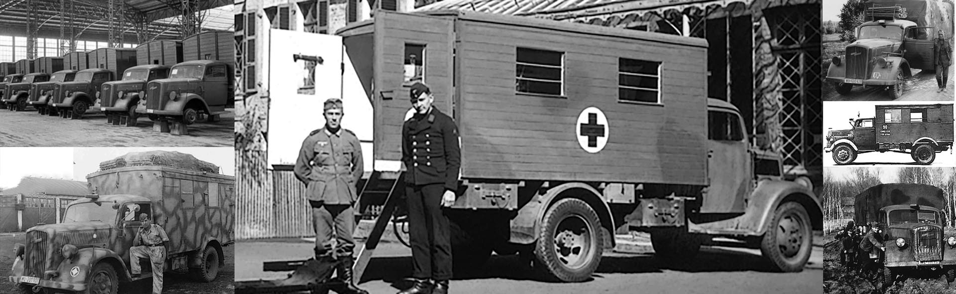 欧宝「闪电」3.6-6700A型Kfz.305救护卡车 (国防灰色涂装RAL 7021) 二战德军救护卡车