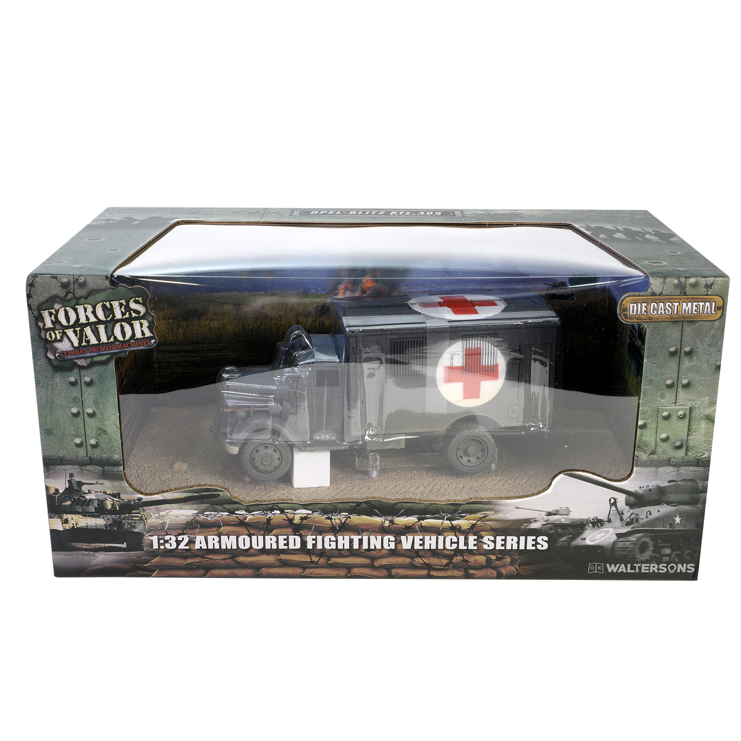 欧宝「闪电」3.6-6700A型Kfz.305救护卡车 (国防灰色涂装RAL 7021) 二战德军救护卡车