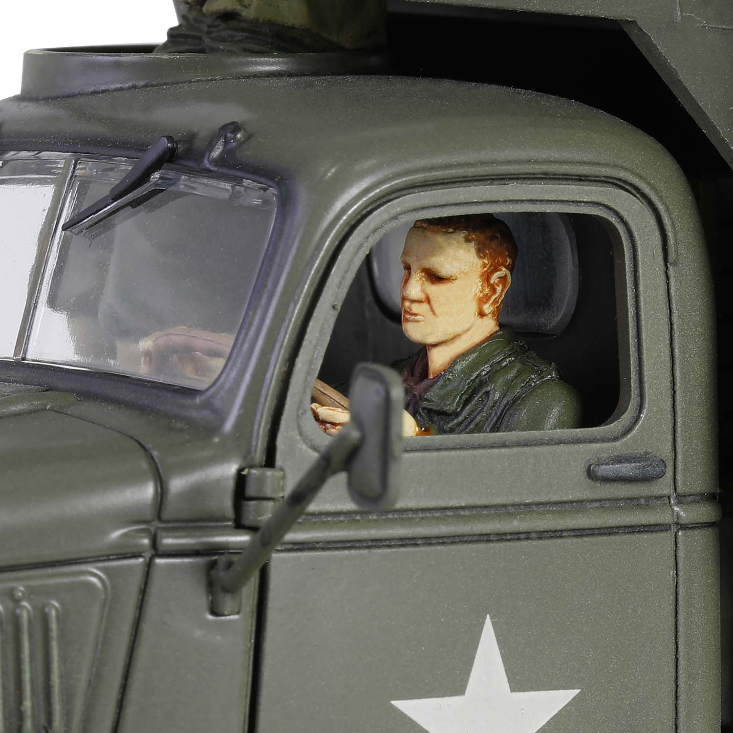 U.S. Army GMC CCKW-353B Cargo Truck(canvas canopy version) U.S. 1st Infantry Division, LST Ship ramp, Weymouth May 1944