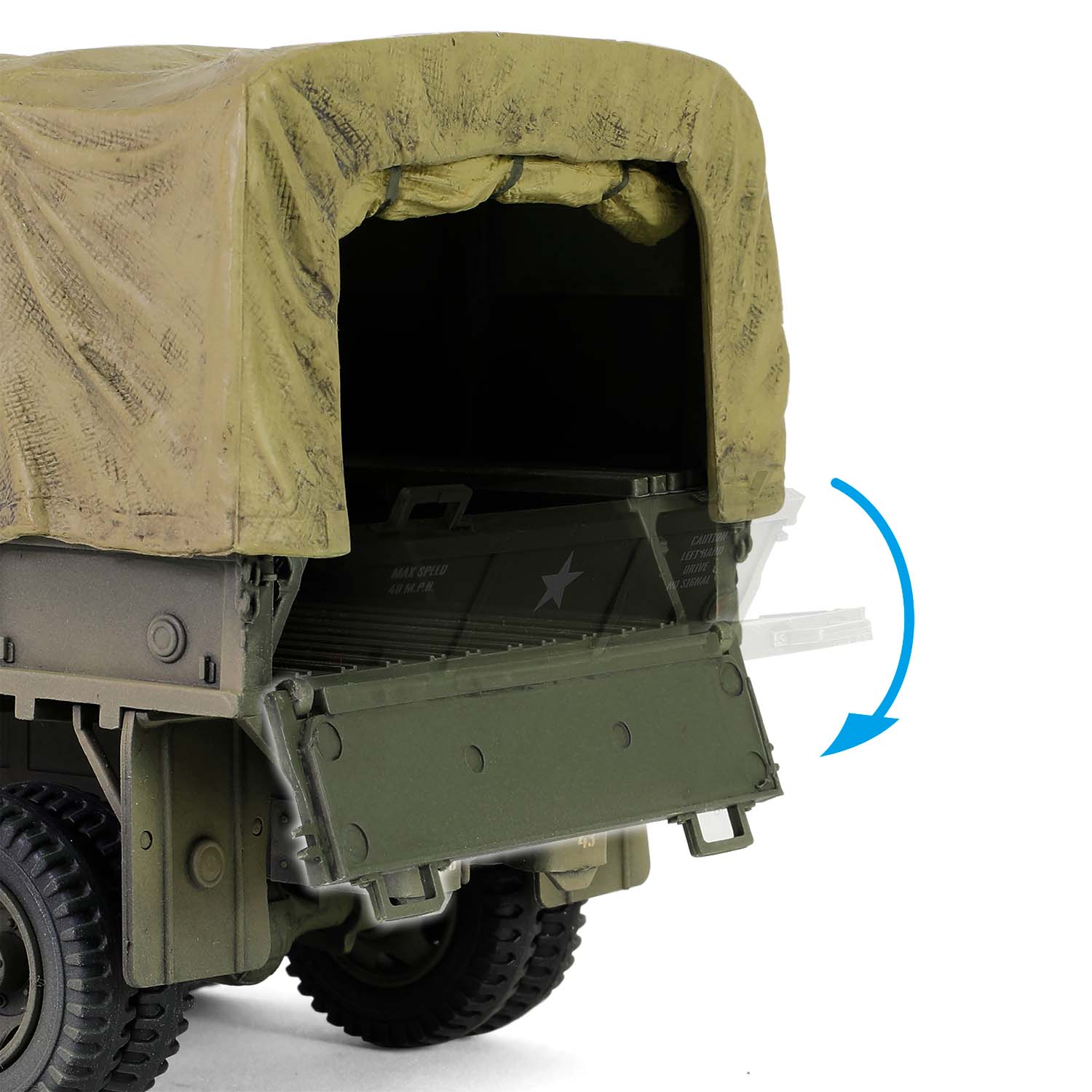 U.S. Army GMC CCKW-353B Cargo Truck(canvas canopy version) U.S. 1st Infantry Division, LST Ship ramp, Weymouth May 1944