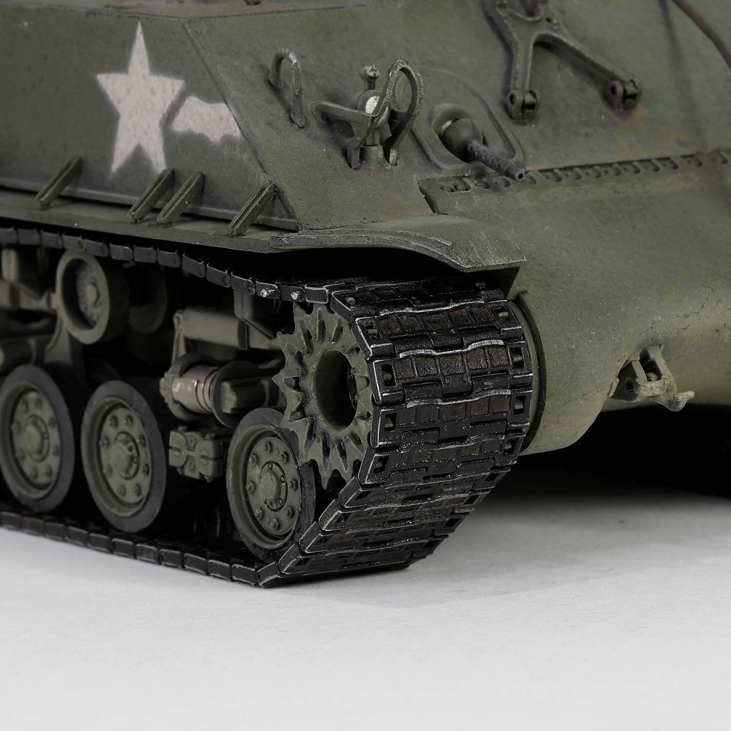 Sherman M4 tank HVSS Suspension type - Metal Upgrade track link set (Model T66)  Zinc Alloy materials | with weathering effect