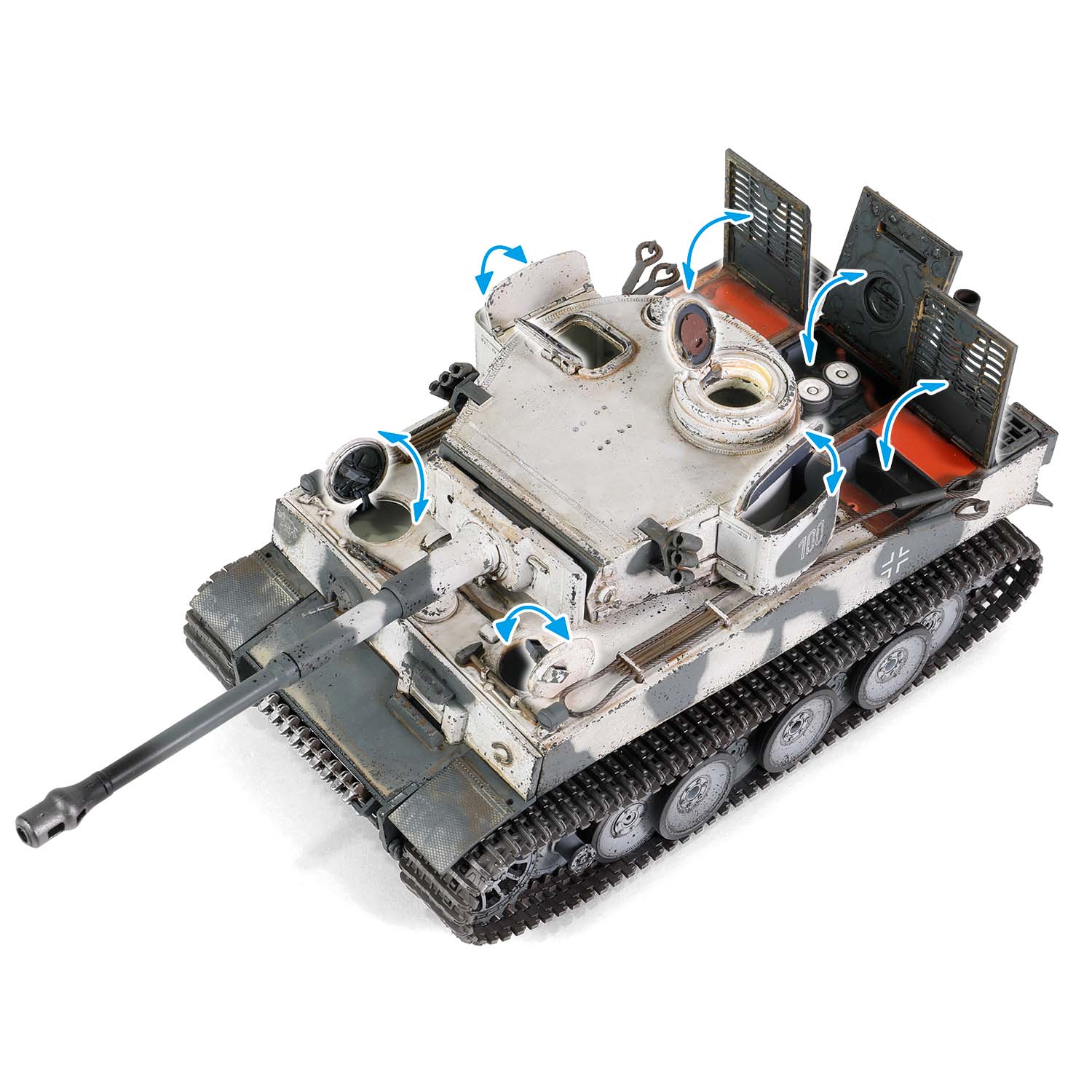 Sd.Kfz.181 PzKpfw VI Tiger Ausf. E heavy tank (Initial production model) Schwere Panzerabteilung 502, No.100, February 1943, Eastern Front