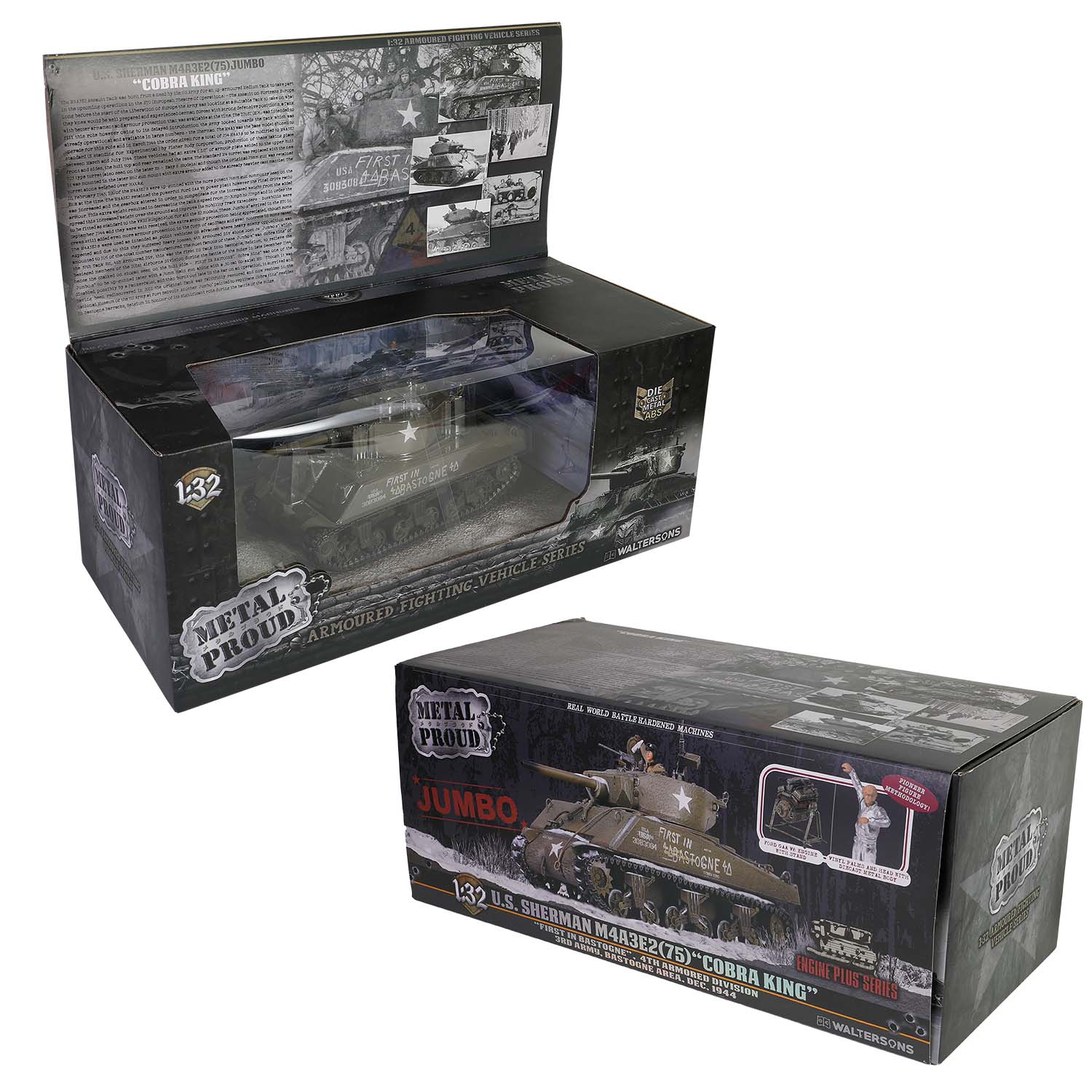 U.S. medium tank Sherman M4A3E2 (75) Jumbo “Cobra King” “First in Bastogne”, George Smith Patton’s 4th A.Div. 3rd Army, Bastogne area, 26 Dec, 1944