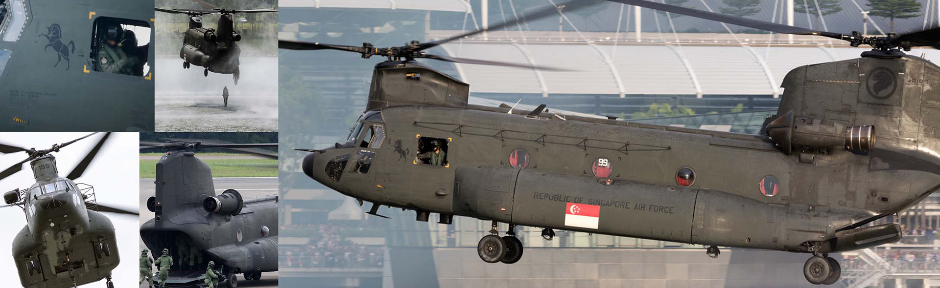 1/72 新加坡共和国空军波音CH -47SD 奇努克双旋翼重型直升机 2008年12月18日, 新加坡共和国空军第127中队, 三巴旺空军基地“HMS Echo医疗支援"