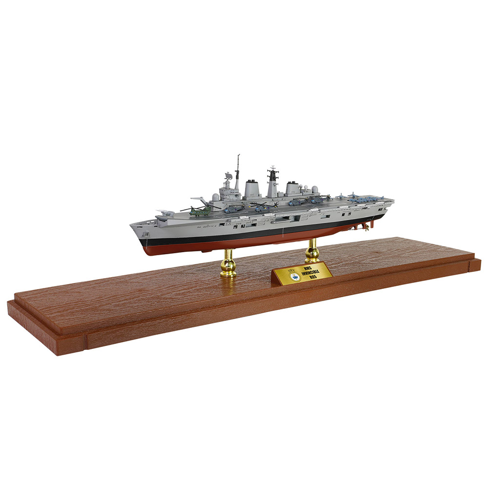 HMS Invincible (R05) light aircraft carrier Falkland islands 1982 Full hull