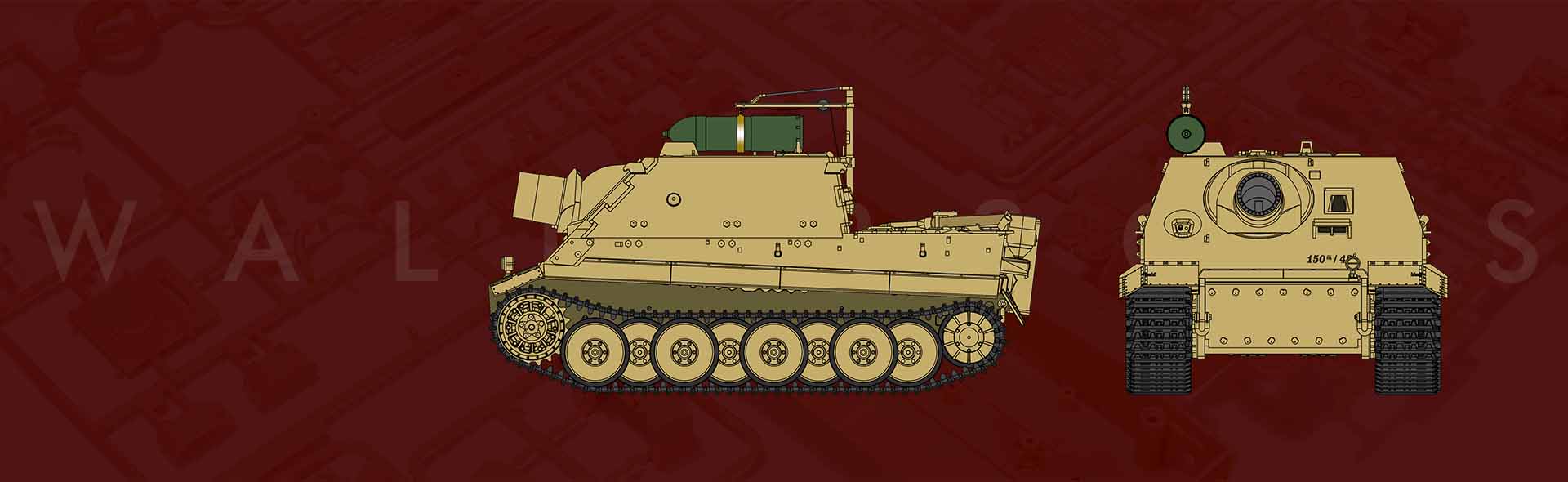 德国突击炮 606/4，配380mm臼炮, “ 突击虎” 1943年10月20日, 东普鲁士奥日什试验场, 元首原型展示版