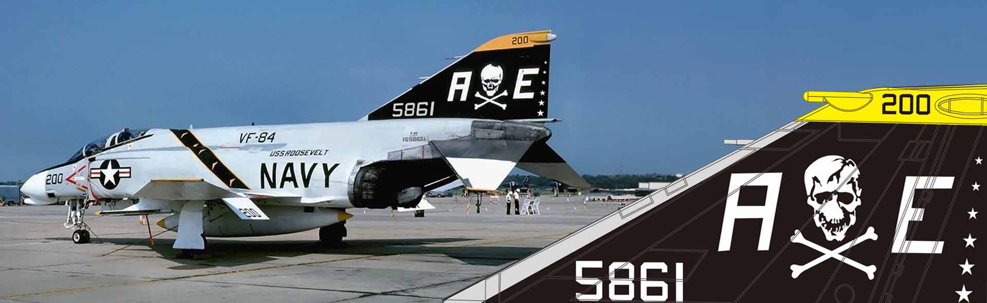 1970年美国海军罗斯福号航空母舰，“海盗旗”第84战斗机中队(军机序号155861)