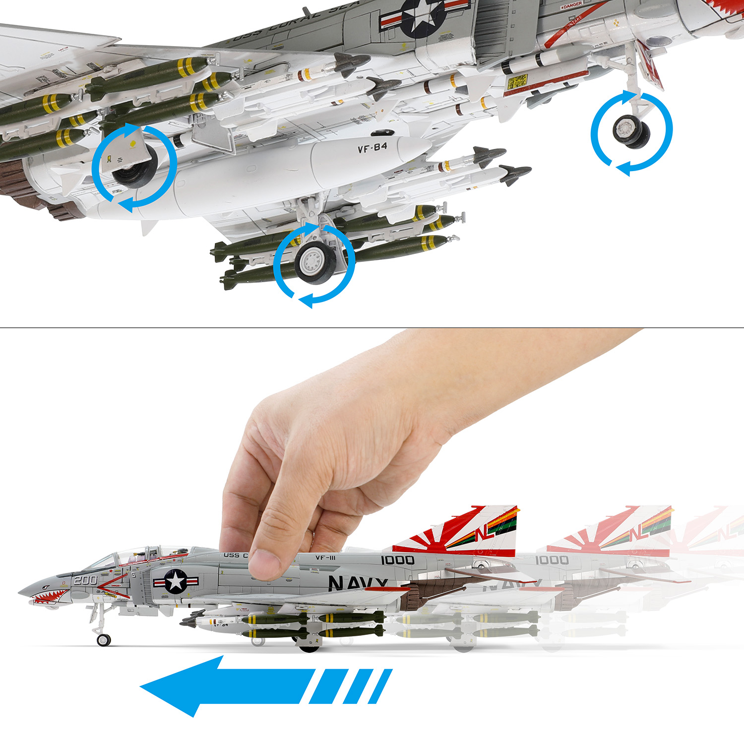 波音F-4B “鬼怪II”战斗机 VF-111 “落日者” 美国海军珊瑚海号航空母舰，VF-111战斗机中队(机身编号200)