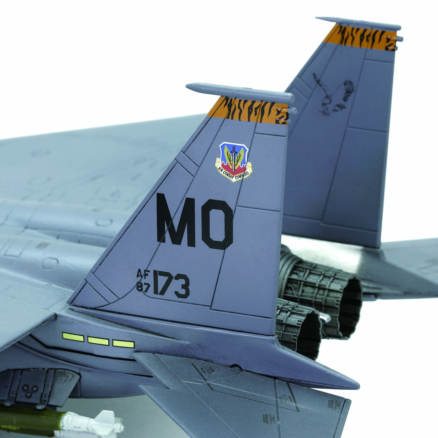 美国空军第366战斗机联队第391战斗机中队"猛虎"（391st FS 'Bold Tigers'）所属F-15E"攻击鹰"多用途战斗机（机身编号87-0173），驻防爱达荷州芒廷霍姆空军基地，2002年