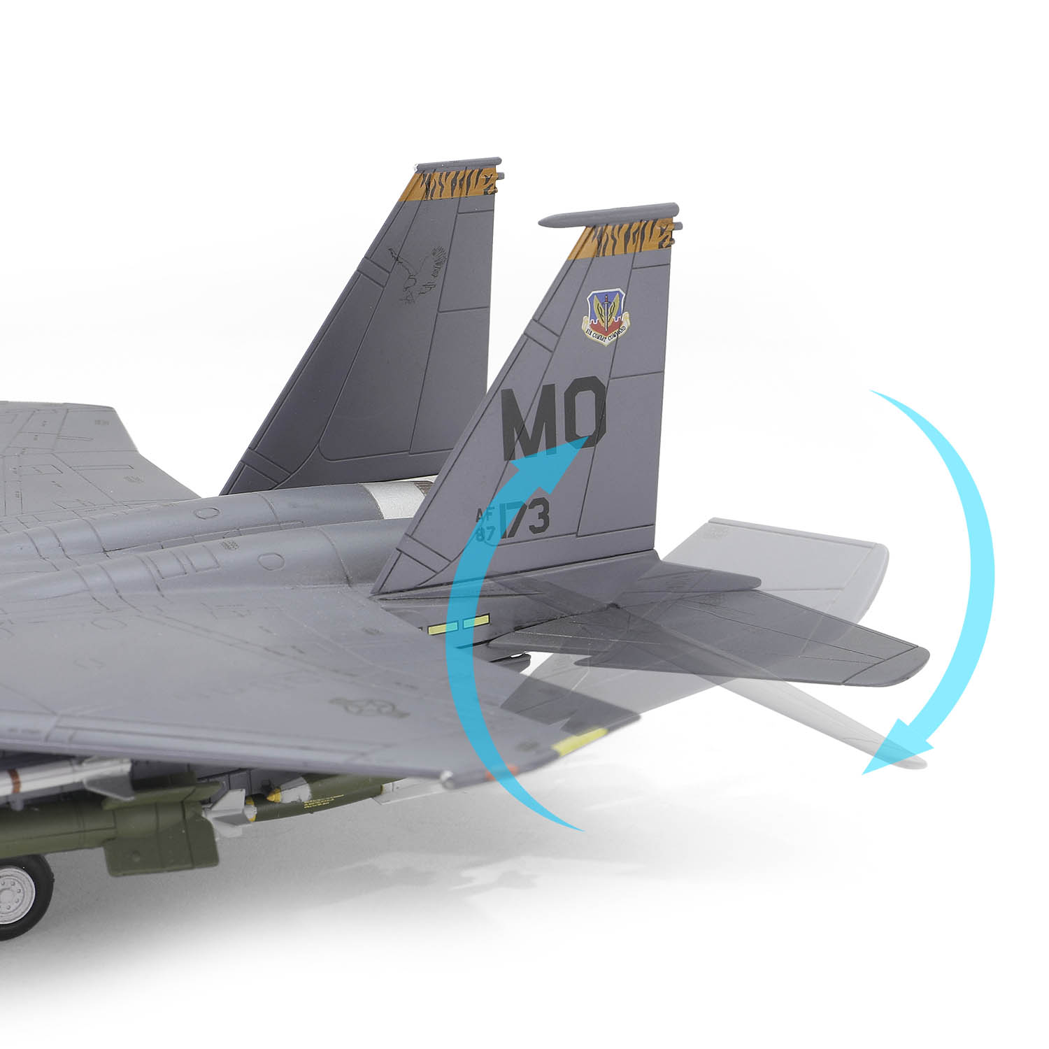 美国空军第366战斗机联队第391战斗机中队"猛虎"（391st FS 'Bold Tigers'）所属F-15E"攻击鹰"多用途战斗机（机身编号87-0173），驻防爱达荷州芒廷霍姆空军基地，2002年