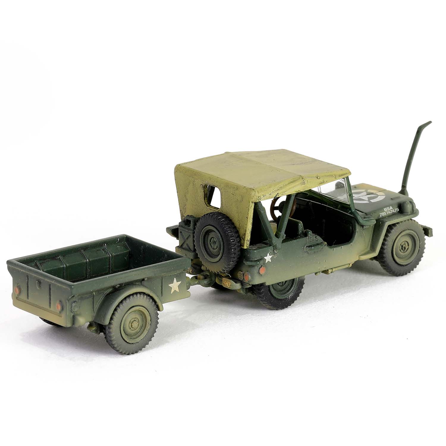 "Willis Jeep" 4x4 off-road vehicle (with trailer)