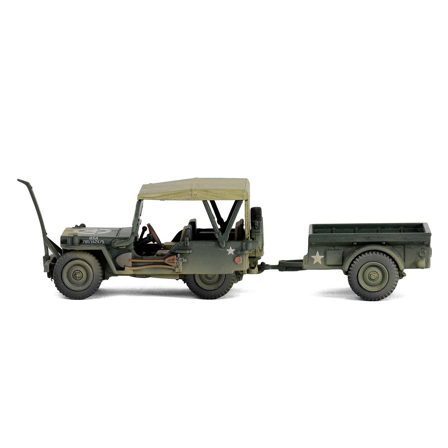 "Willis Jeep" 4x4 off-road vehicle (with trailer)
