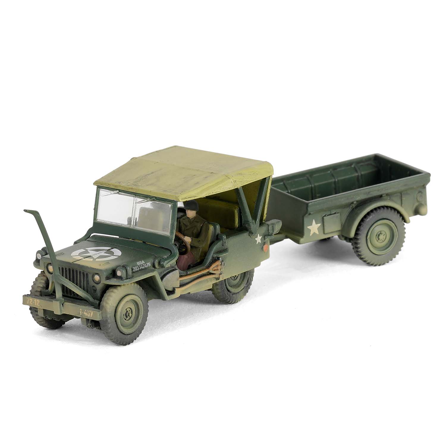 "Willis Jeep" 4x4 off-road vehicle (with trailer)