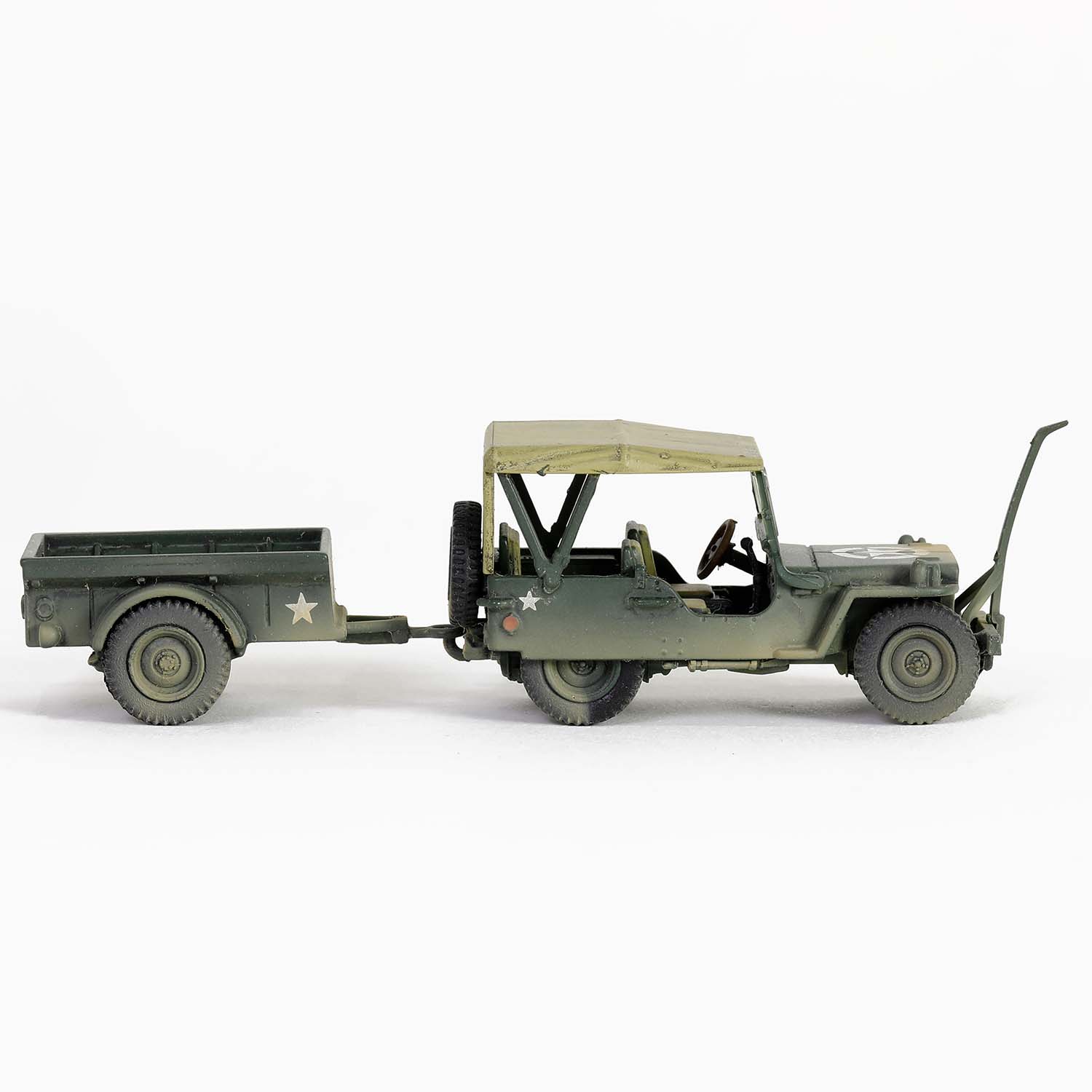 "Willis Jeep" 4x4 off-road vehicle (with trailer)