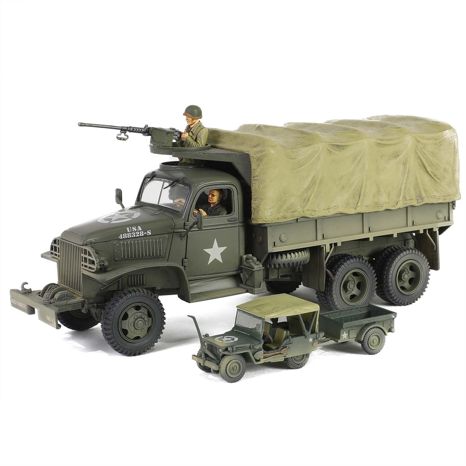 "Willis Jeep" 4x4 off-road vehicle (with trailer)