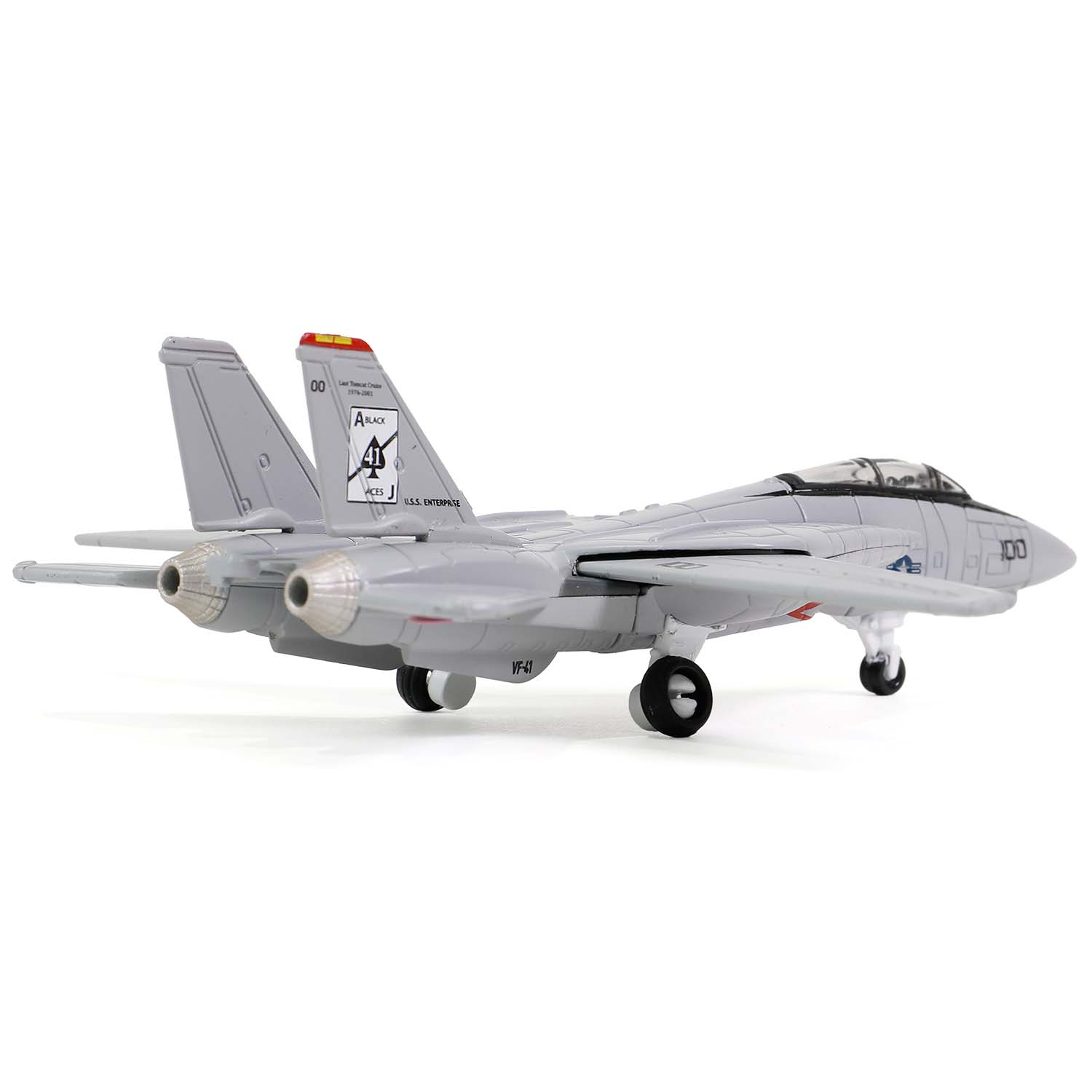 1/200 美国海军企业号航母甲板 + 4寸传奇 F-14 雄猫系列 甲板#A 部分 + 2001年 波斯尼亚和科索沃, 企业号航空母舰, VF-41“黑色王牌”, 序号: 161274