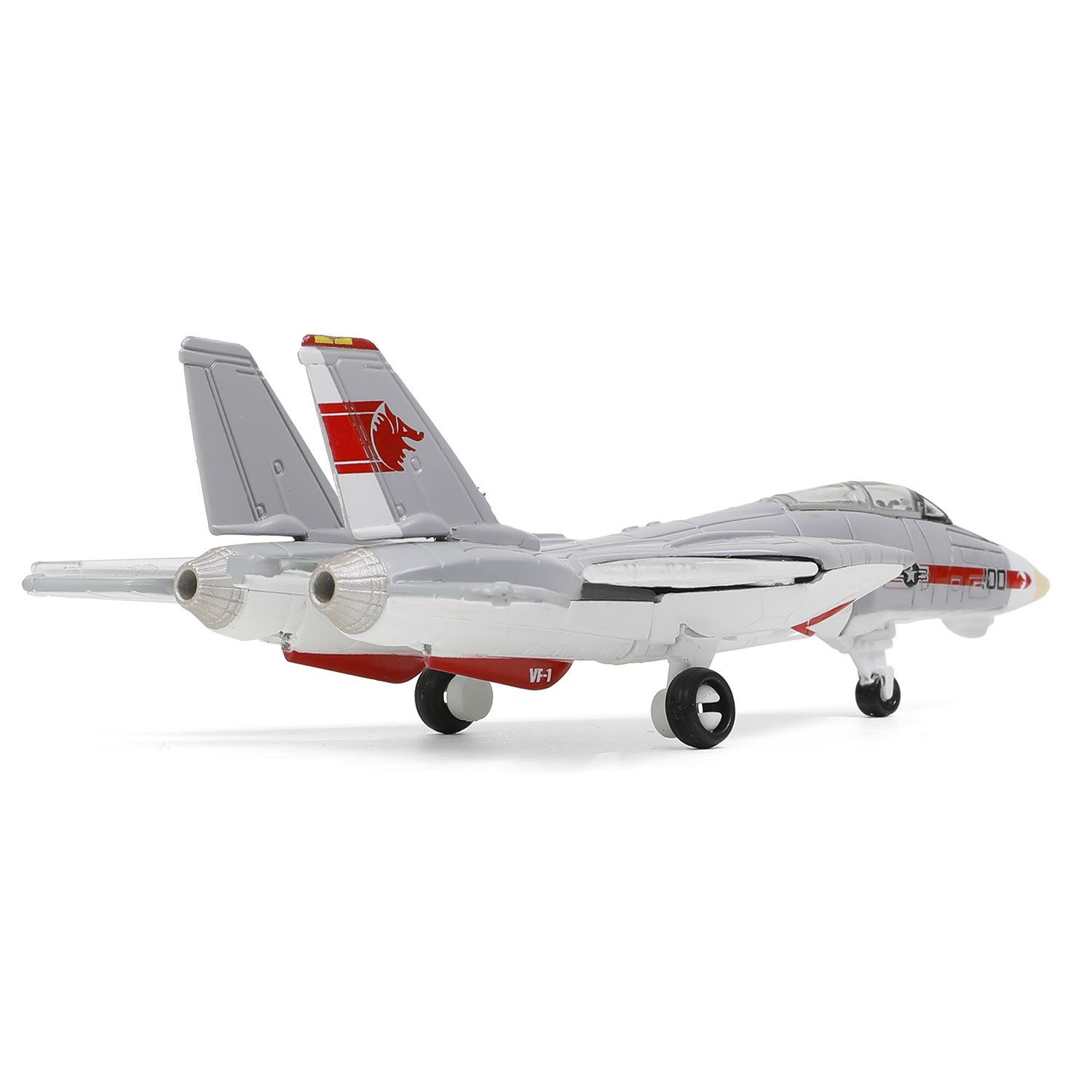 1/200 美国海军企业号航母甲板 + 4寸传奇 F-14 雄猫系列 甲板#B 部分 + 1975年 撤离西贡, 企业号航空母舰, VF-1“狼群”中队, 序号: 161274