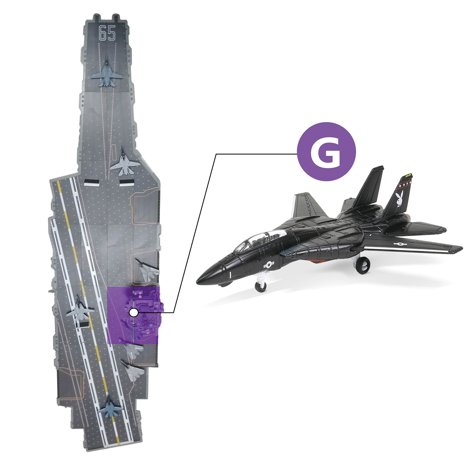 完整的CVN-65甲板的G部分位置