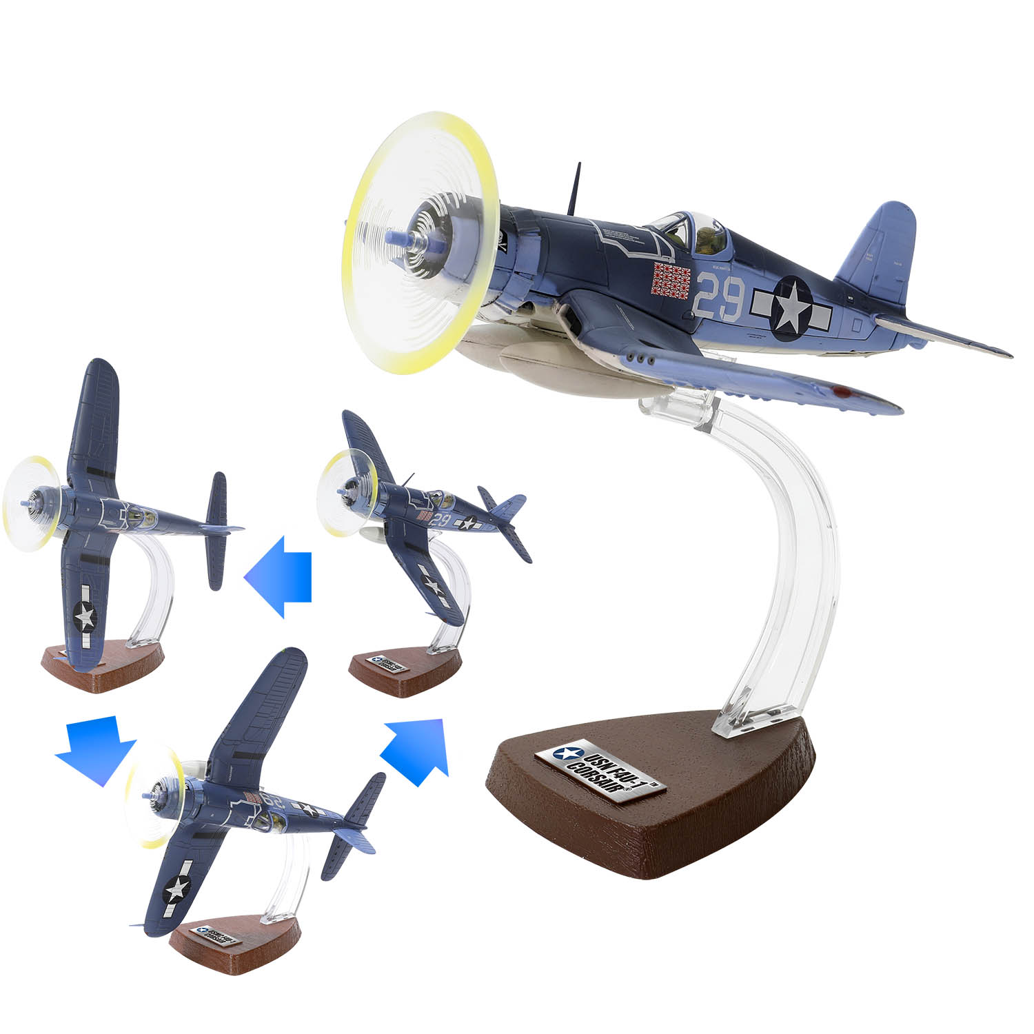 顺时或逆时方向调节的飞行展示坐