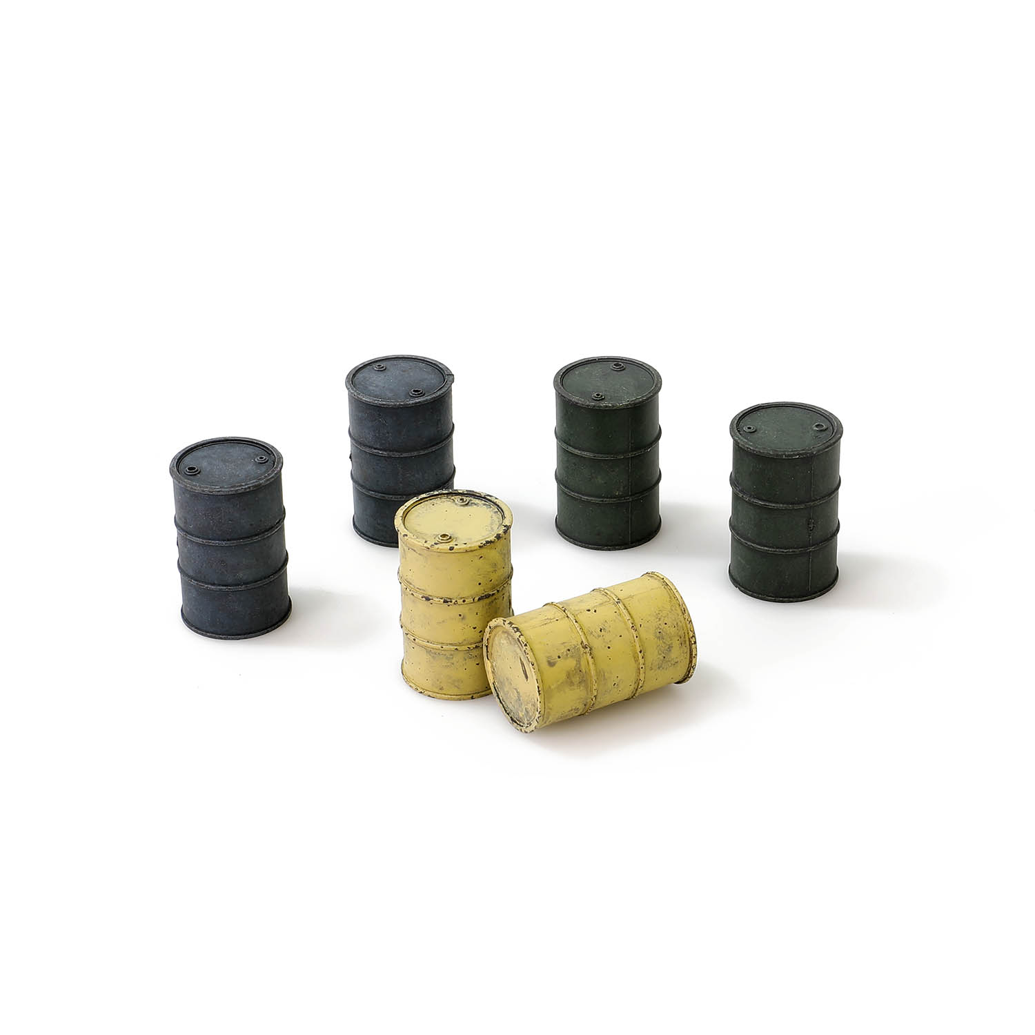 二战场景布置配件系列 - 路标与油桶套装